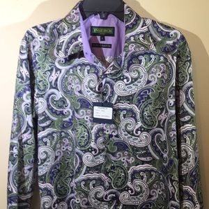 NWT Men’s INSERCH Paisley Dress Shirt, sz Lg